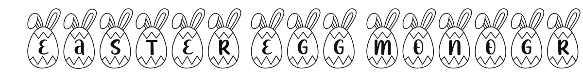 Easter Egg Monogram font preview