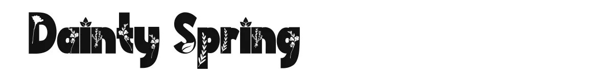 Dainty Spring original font preview