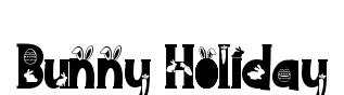 Bunny Holiday font preview