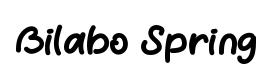 Bilabo Spring font preview