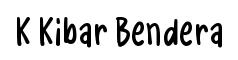 K Kibar Bendera original font preview