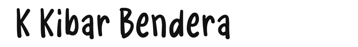 K Kibar Bendera original font preview