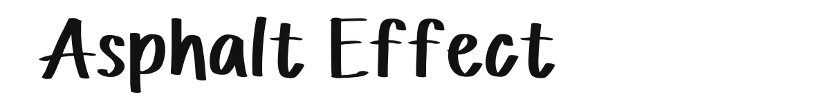 Asphalt Effect original font preview