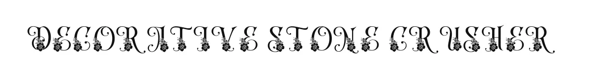 Decorative Stone Crusher original font preview