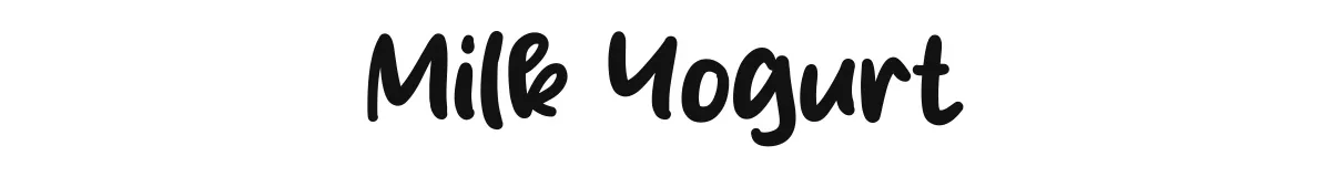 Milk Yogurt font preview