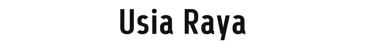 Usia Raya original font preview