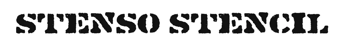Stenso Stencil font preview