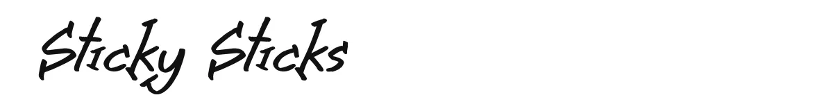 Sticky Sticks font preview