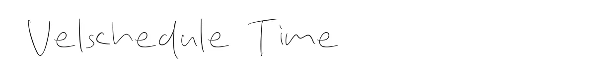 Velschedule Time original font preview
