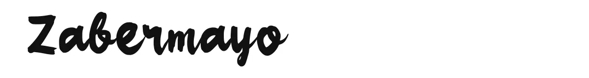 Zabermayo original font preview