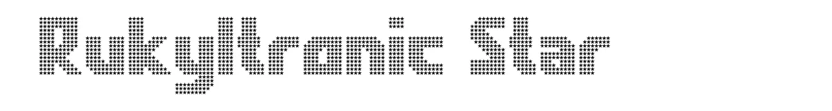 Rukyltronic Star original font preview