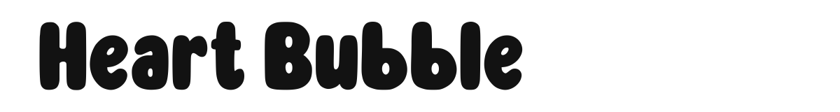 Heart Bubble original font preview