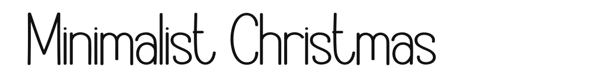 Minimalist Christmas font preview