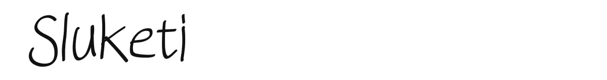 Sluketi original font preview