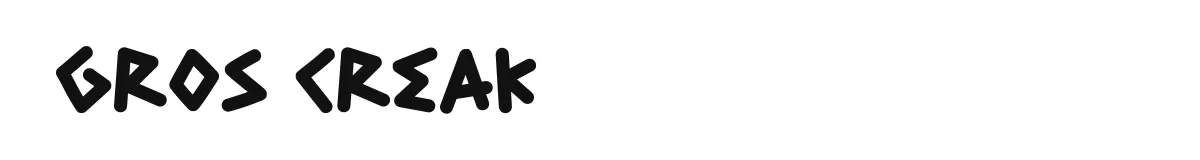 Gros Creak font preview