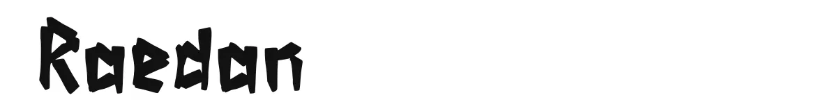 Raedan original font preview