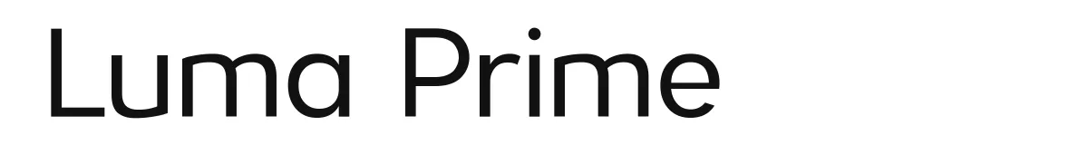 Luma Prime font preview