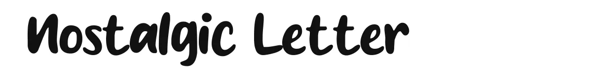Nostalgic Letter font preview