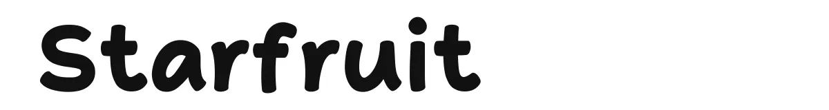 Starfruit original font preview