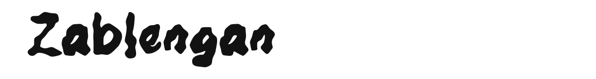 Zablengan original font preview