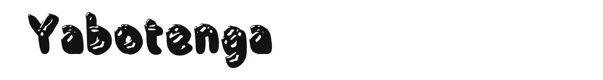 Yabotenga font preview