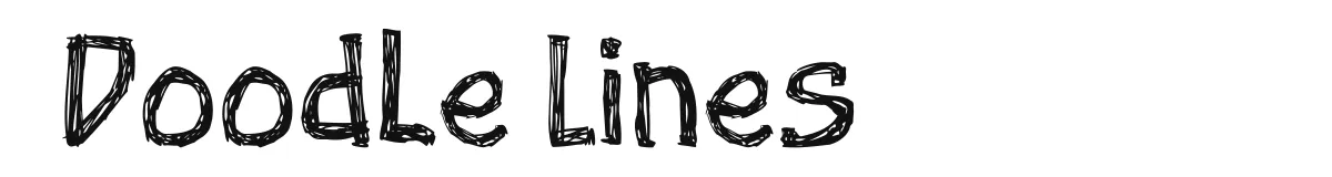 Doodle Lines font preview