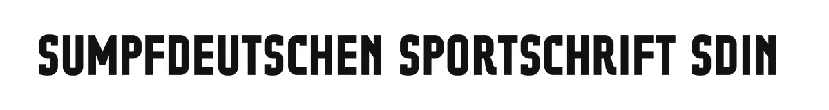 Sumpfdeutschen Sportschrift SdIN Sumpfdeutschensportschriftsdin Bold preview