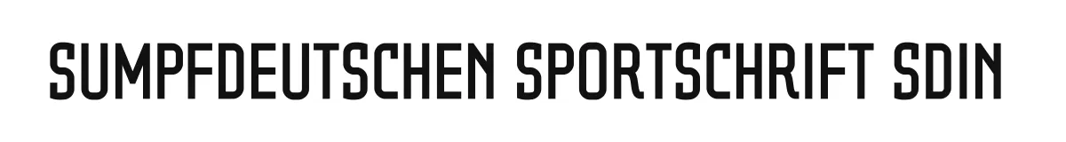 Sumpfdeutschen Sportschrift SdIN original font preview