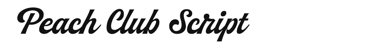 Peach Club Script font preview