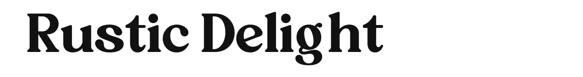 Rustic Delight original font preview