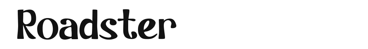 Roadster font preview