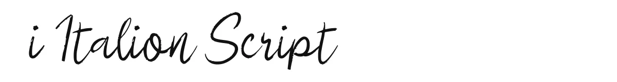 i Italion Script font preview