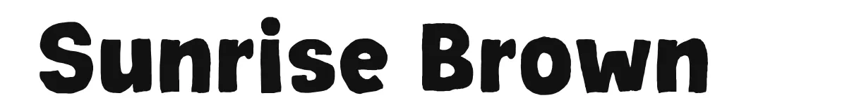 Sunrise Brown original font preview