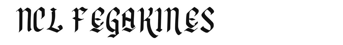 NCL Fegakines font preview