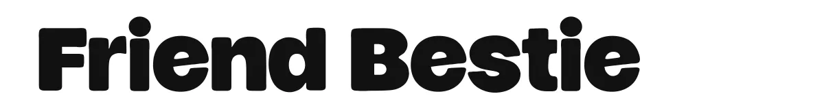 Friend Bestie font preview