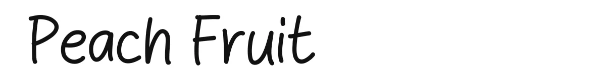 Peach Fruit original font preview