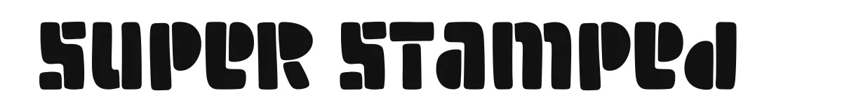 Super Stamped font preview