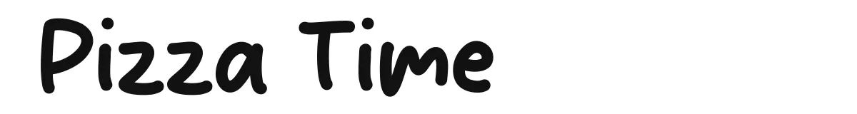 Pizza Time font preview
