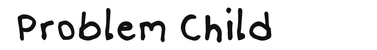 Problem Child original font preview