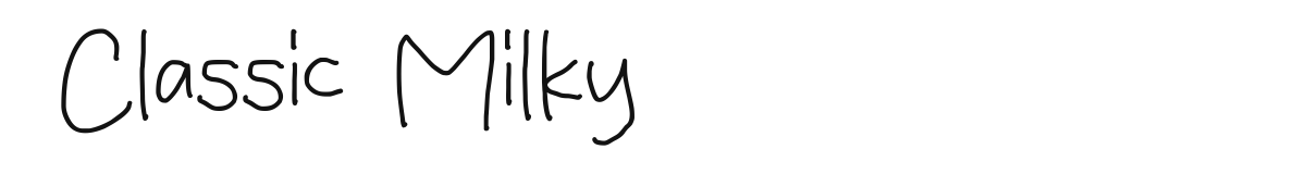 Classic Milky font preview