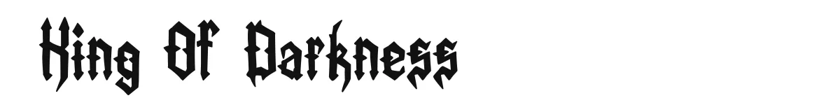 King Of Darkness font preview