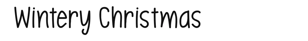Wintery Christmas font preview