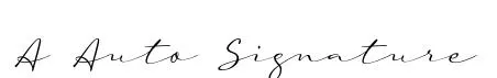 A Auto Signature