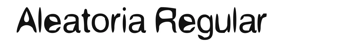 Aleatoria Regular original font preview