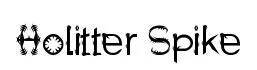 Holitter Spike original font preview