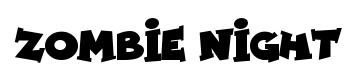 Zombie Night original font preview