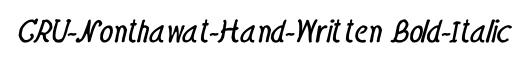 CRU-Nonthawat-Hand-Written Bold-Italic