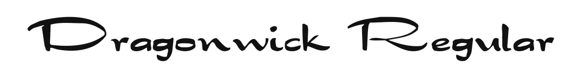 Dragonwick Regular original font preview