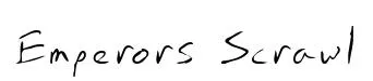 Emperors Scrawl original font preview