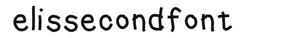 elissecondfont original font preview